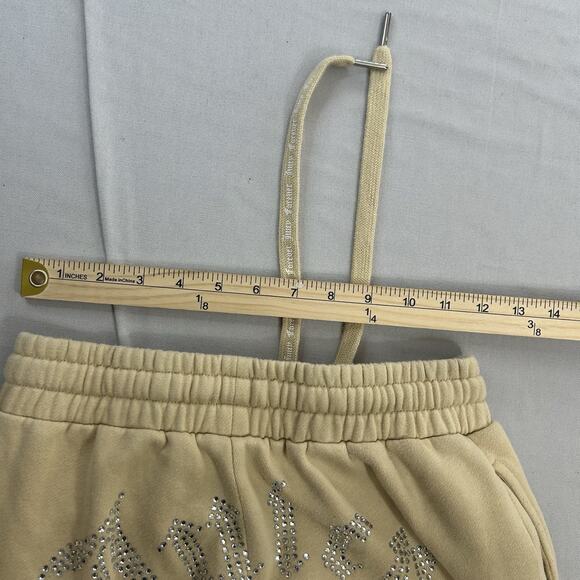 Juicy Couture x Forever 21 Women’s Tan Sweatpants Size S Joggers Rhinestones - Picture 5 of 6